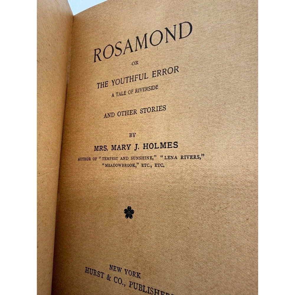 Rosamond Ethelyn's Mistake Mary J Holmes Grosset & Dunlap Red Antique Hardcover